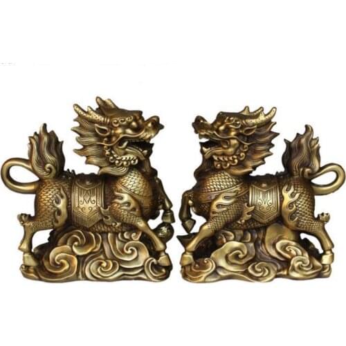 SCY 723+++Pure copper kylin ornament