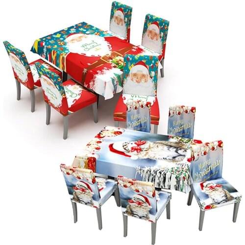Christmas Print Removable Chair Seat Covers Christmas Decorations Dinner Chair Xmas Cap Folding Hotel Chair Cover 2020 Decor