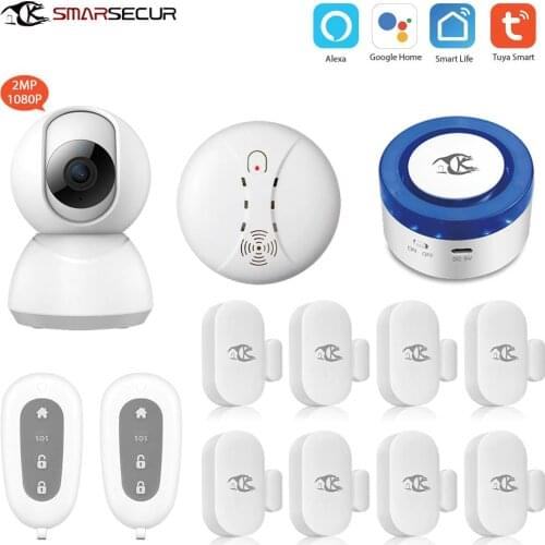 Tuya Alarm Security alarm system siren smart life app control compatible with Alexa IP camera