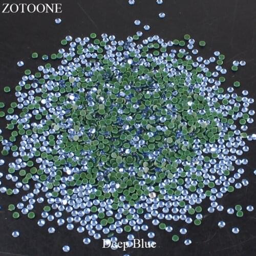 ZOTOONE HotFix FlatBack Glass Nail Art Rhinestones Nail Scrapbook Stones For Clothing Decorations Applique Iron On Strass Diy E