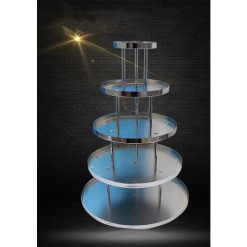 Wedding wine tower, five tiers round iron art champagne tower, festive party supplies