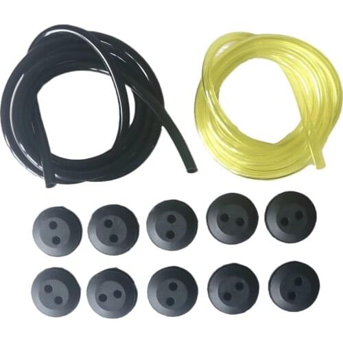 Universal 12pcs/set 2 Holes Fuel Tank Grommet Rubber Line Pipe Tool Kit For Brush Cutter Accessories Assembly