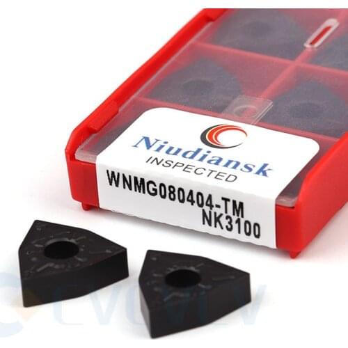 WNMG080404-TM NK3100 WNMG080408 CNC Lathe Turning Machining Tools Carbide Inserts Cut Blade Black Edition Hard Steel Dedicated