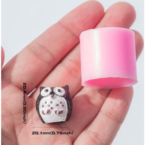 YF131 Owl Silicone Mold Cupcake Topper Cake Decorating Fondant Sugarcraft Candy Resin Jewelry Pendant