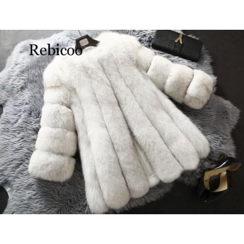COATS Winter Women Sweet Colourful Faux Fur Coat Thick Warm Long Sleeve Fur Coat Oversize High Street Female Coats