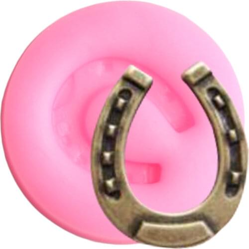 Horse Shoe Silicone Molds Cupcake Topper Fondant Mould Cake Decorating Tools Chocolate Gumpaste Moulds Candy Clay Resin Mold