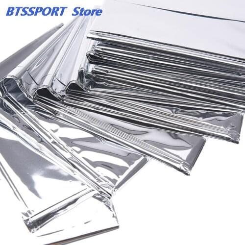 1pcs Outdoor Hiking Life-saving Foil Thermal kit Camping Emergency Blanket First Aid Portable Survival Rescue Curtain Tent Tools