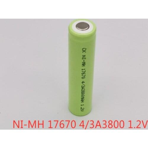 4Pcs 4/3A 1.2V NiMH Rechargeable Battery 17670 18670 3800mAh Medical Device Processing Battery Pack