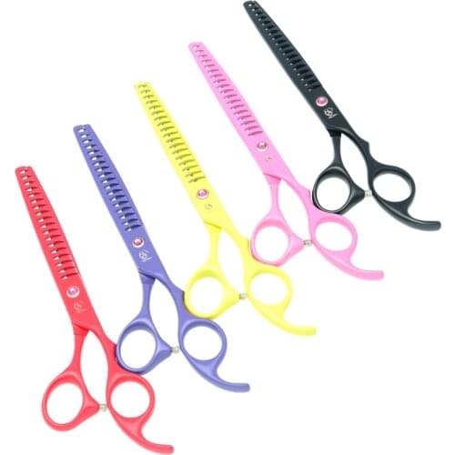 7.0 Inch Meisha JP440C Fish Bone Thinning Scissors Dogs Grooming Clipper Painted Pet Shears Animals Hair Styling Tesoura HB0031