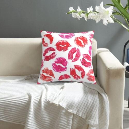 Seamless Pattern With Lipstick Kisses pillowcase printed cushion cover sofa waist pillow pillow cover