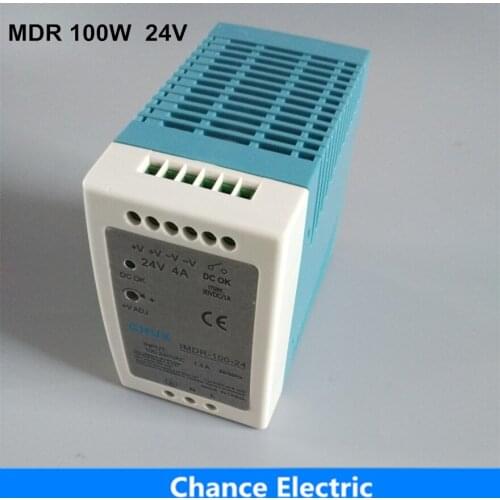 24V 100W DIN Rail Industry Switching mode Power Supply MDR 100W 24V for cnc cctv led light (MDR100W-24V)