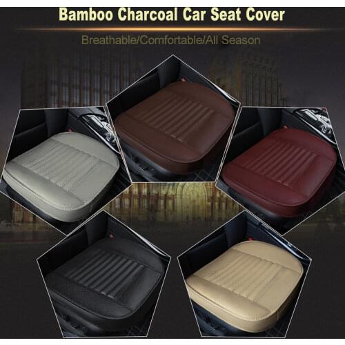 GLCC PU Leather 3D Car Cover Seat Protector Cushion Breathable Bamboo Charcoal Universal 50*52cm Auto Single Back Seat Travel