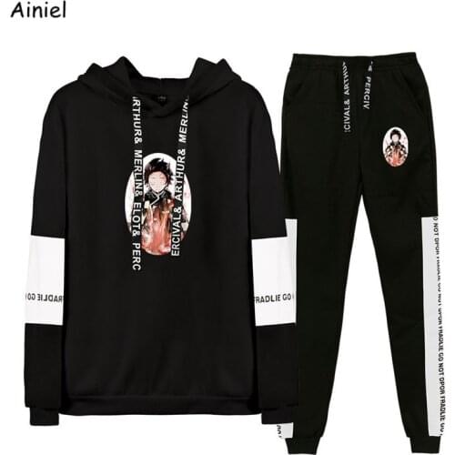 Demon Slayer: Kimetsu no Yaiba Cosplay Costume Hoodie Sweatshirt Pants Two-piece Set Hoodies Outfit Pants Sport Suit Men Clothes