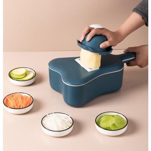 Kitchen Ukulele Multifunctional Drain Basket Potatoes Grate, Peel, Slice, and Flower Vegetable Cutter kitchen gadgets 2020
