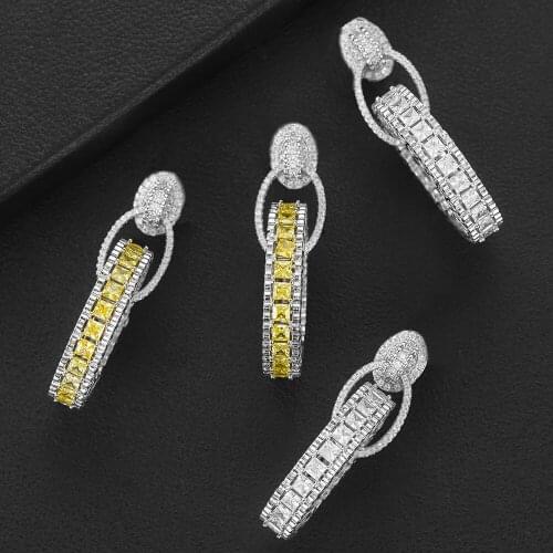 LARRAURI Brand Trendy Round Shape Dangle Wedding Earring For Women New Luxury Full Mirco Pave Cubic Zirconia Earrings Jewelry