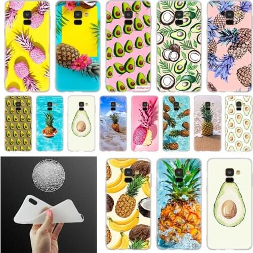 Summer Avocado Fruit Pineapple style Phone Case For Samsung Galaxy A10 A20 A30 A40 A50 A60 A70 A6 A8 Plus A7 A9 2018 A3 A5 2017