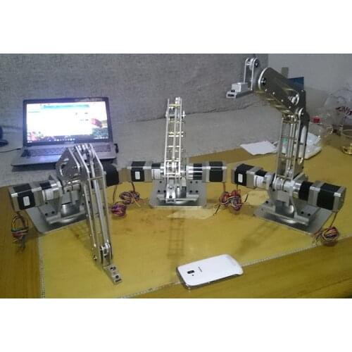 Robot Arm Mechanical With High Precision Stepping Motor Robot Arm Industrial Robotic Manipulator Industrial Clamp Simulation DIY