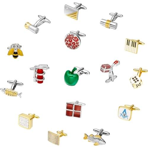 MeMolissa Luxury Fashion Golden Red Green Cufflink 18 style for mens Brand cuff buttons Cufflinks High Quality Jewelry Gemelos