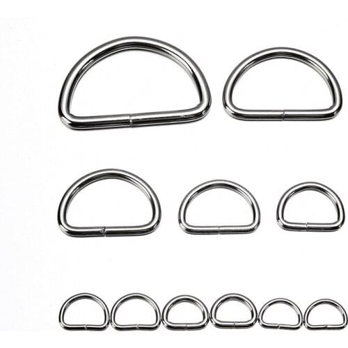 D Ring Metal Buckle Webbing Backpack Bag Parts Leathercraft Strap Pet Collar Sewing Accessories