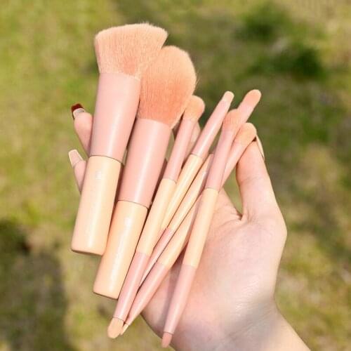7-piece High Quality Brush Set Soft Hair Loose Powder High Gloss Eye Shadow Brush Lip Brush For Beginners Makeup Cosmetic Tool