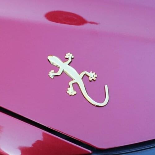Chrome 3D ABS Silver Lizard Gecko Badge for Audi Quattro A4 A5 TT Q3 Emblem Sticker Car Decal Personality motor car modification