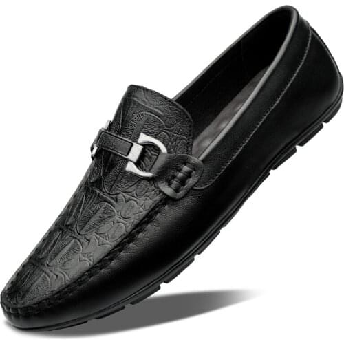 2021 New Mens Genuine Leather Fashionable Business Shoes all-match wear-resistant breathable loafers casual Outdoor shoes