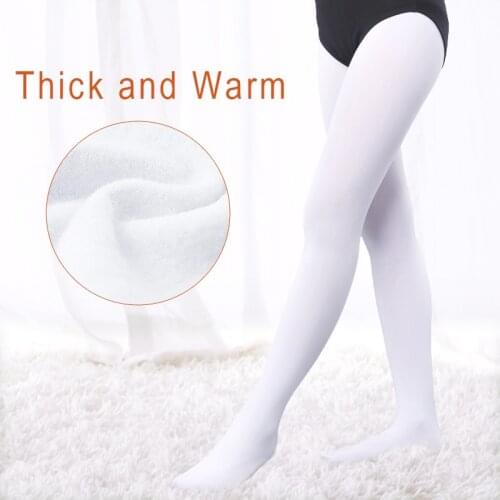 New Autumn Adult Kids Girls Children Flexible Nylon Dance Tights Nude White Soft Microfiber Thick Warm Tights
