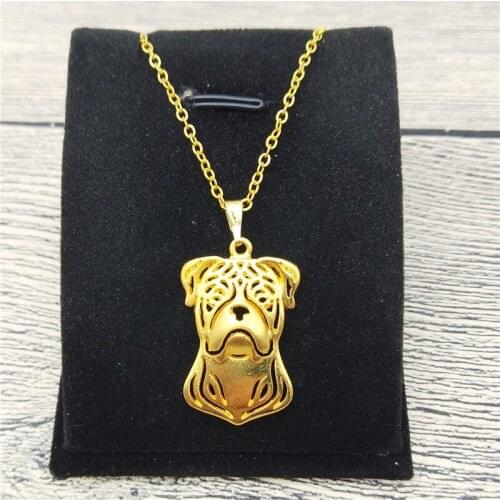 New American Bulldog Necklace Trendy Style American Bulldog Pendant Necklace Women Fashion Pet Dog Jewellery