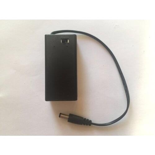 New Arrival 9V PP3 Battery Holder Box Case Wire Lead ON/OFF Switch Cover + DC 2.1mm Plug