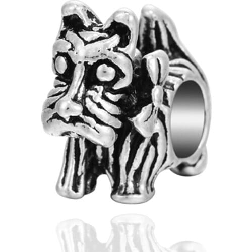 Charms Bead Charm Beads Pretty For Womens DIY Bracelets kralen Trendy Gift Wholesale Hot Sale Schnauzer Dog Shaped