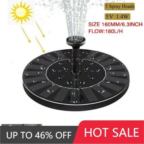 Bird Floating Fountain Garden Fountain Pool Pond Solar Panel Solar Powered Fountain Garden Water Pump Decoration