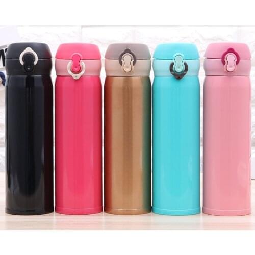 Bouncing Thermos Cups Solid color Car Cups Mug Thermos Water Bottle Sports Thermos Convenient Water Bottles