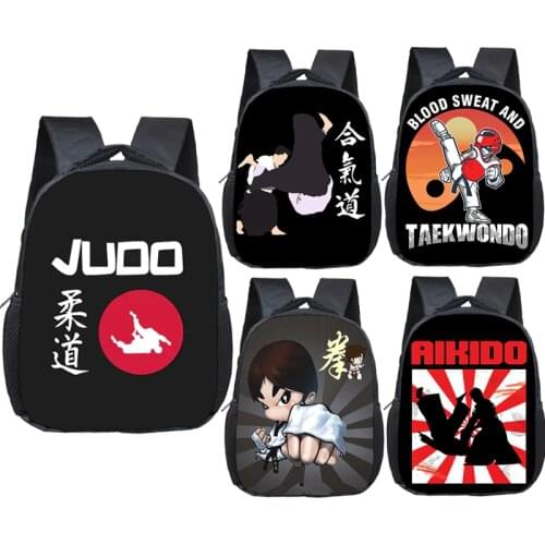 Judo Aikido Taekwondo Backpack for Kids Kindergarten Bag Children School Bags Baby Toddler Bag Boys School Backpack Bookbag Gift