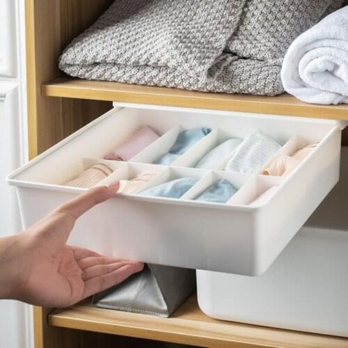 Self Adhesive Under Desk Table Drawer Storage Box Hidden Organizer Holder for Underwear Socks Stationery Pencil