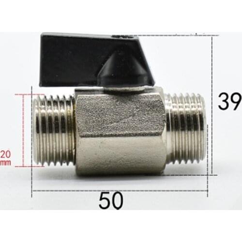 DN15 G 1/2" BSP Male Brass Ball Valve Water Gas Oil Port Size 9mm With Blue Handle