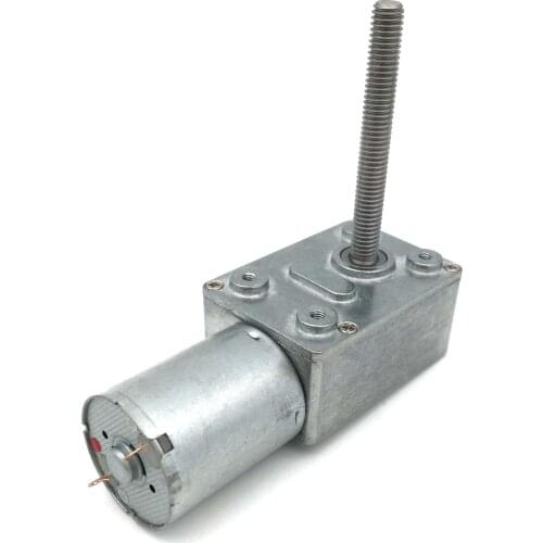 6V 12V 24V DC Worm Gear Motor High Torque Gearbox Motor Mini Micro Metal Electric Gear Motor 6-150RPM Gear Reduction Motor