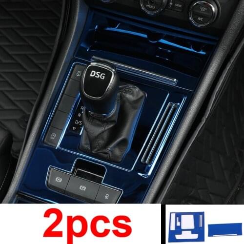 Blue item for SKODA superb 2016-2018 Interior decoration Inner door Handle Gear panel Glass lifting panel Decorative