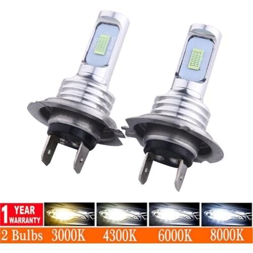 New 2Pcs H4 H7 H11 H8 H9 9006 HB4 H1 9005 HB3 Mini Car Headlight Bulbs LED Lamp12000LM CSP Chip Auto Fog Lights 6000K 8000K