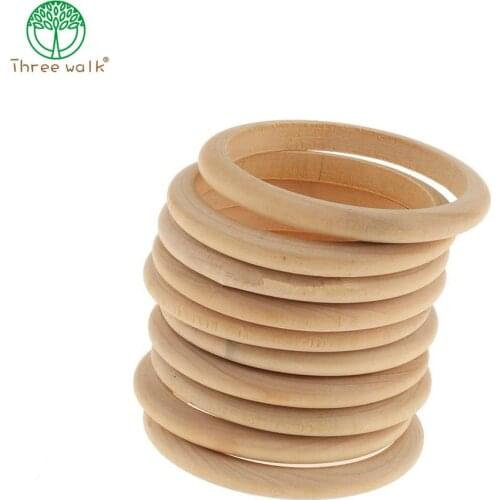 10pcs/lot Thin Unfinished Wooden Bracelet For DIY 0.8cm Width BG004