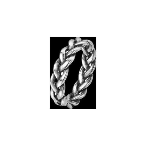 Vintage Weave Viking Symbols Stainless Steel Mens Women Rings Simple for Girl Boyfriend Jewelry Creativity Gift OSR889