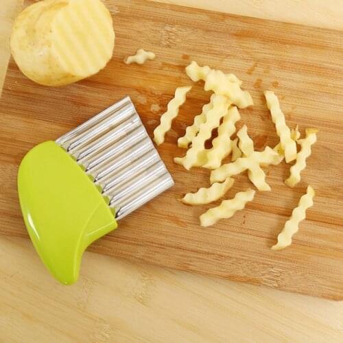 Wave Onion Potato Slices Wrinkled French Fries Salad Corrugated Cutting Chopped Potato Slices Knife Convenient Gadgets cocina