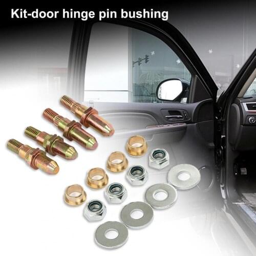 1 Set Hinge Pin Sturdy Door Repair Tool Carbon Steel Car Door Hinge Bushing Kit 12472843 12472844 for Chevrolet Avalanche 1500 2
