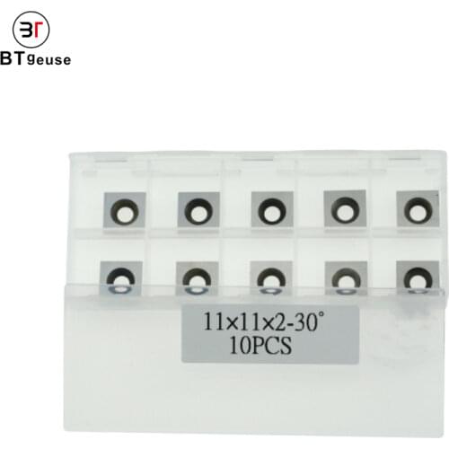 10pcs 11mm (.43") Square Straight Woodworking Carbide Insert Cutters (11mmX11mmX2.0mm)4-Edge for Wood Turning Lathe Tools