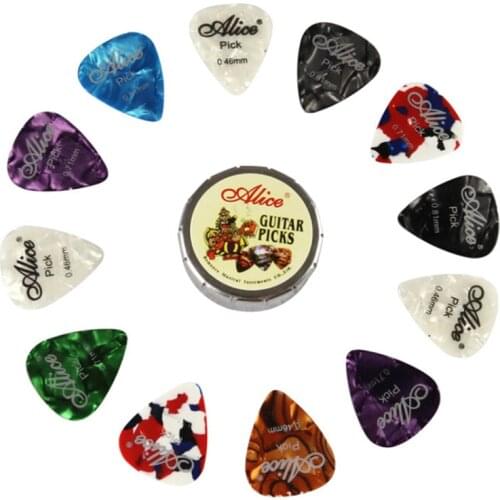 12/20/24pcs Acoustic Electric Guitar Picks Plectrums And Round Metal Picks Box Case Pick For Strings Instrument
