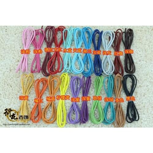 12meters/lot multicolor 2mm dia Necklace leather Cord String DIY jewelry accessories 019005007