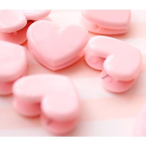 5pcs/lot Mini Pink love clip heart-shaped Storage Clips