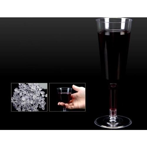 6Pcs 150ML Disposable Goblet Hard Plastic Air Cup Red Wine Champagne Glass Jelly Cup Mousse Cup Ice Cream Cup