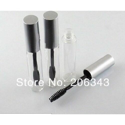 Promotion : 10ml transparent mascara tube with silver top or cosmetic tube or Eyelash growth liquid tube