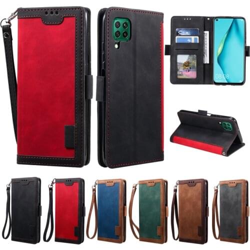 Retro Stitched Leather Wallet Flip Case For Huawei P40 P40 Lite P40 Pro P30 P30 Lite P30Pro P Smart 2020 Y5 2019 Y6 2019 Y7 2019