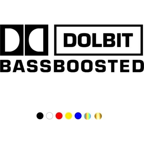 CS-940#10*30cm Dolbit bassboosted funny car sticker vinyl decal silver/black for auto car stickers styling car decoration